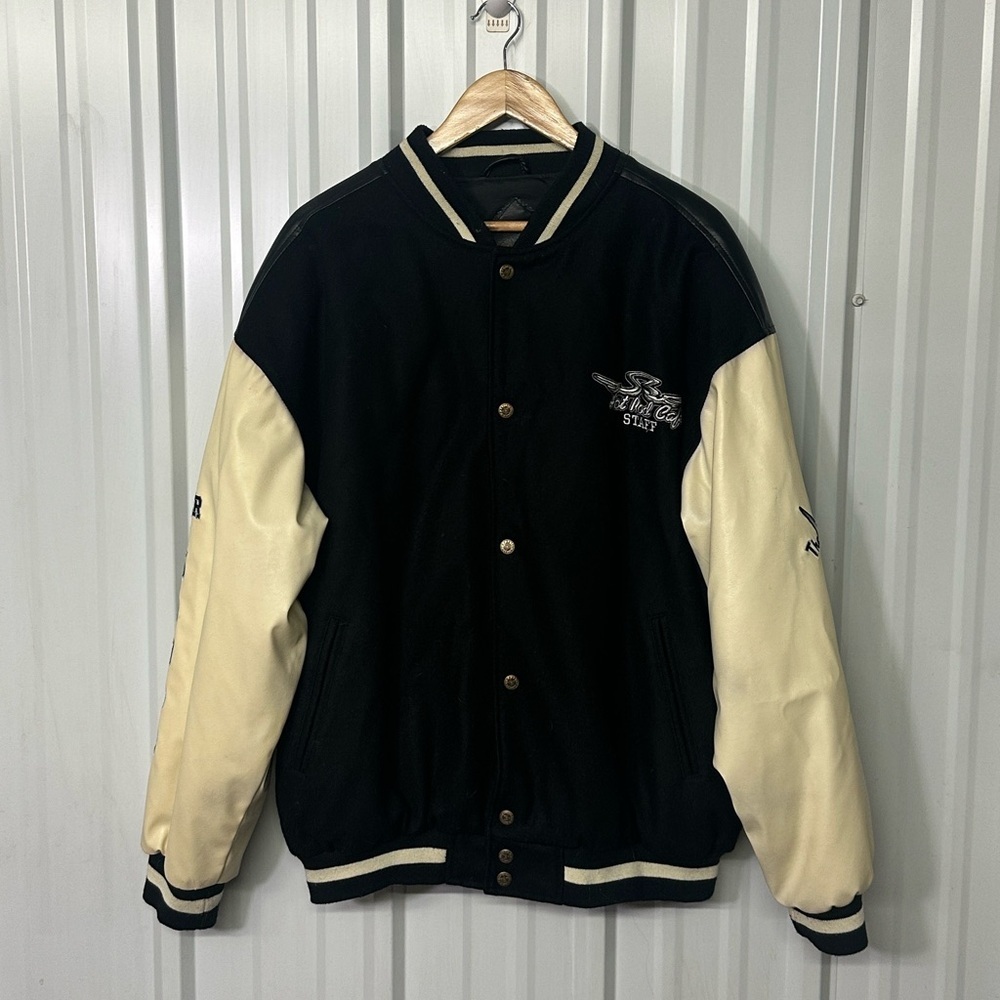 Vintage Steve & Barry’s Hot Rod Varsity Jacket Men XL Retro Y2K Streetwear